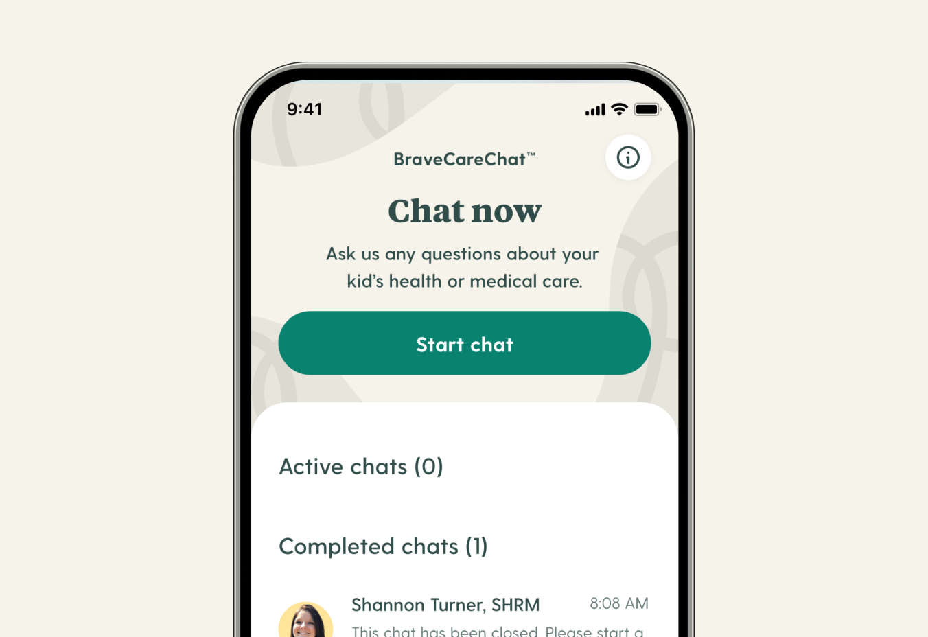 Image of Brave Care mobile app