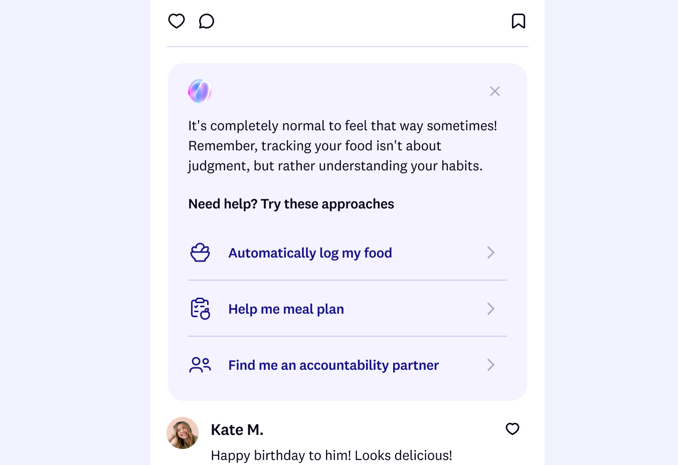 Image of WeightWatchers mobile app